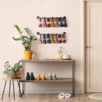Hat Rack for Wall 24 Baseball Caps Modern Metal Hat Organizer with 24 Clips Hat Holder Wall-Mounted Storage Display for Close