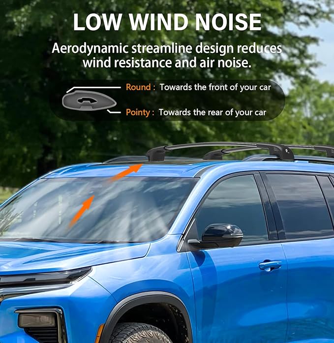 330lbs Lockable Roof Rack Cross Bars Compatible with Chevrolet Chevy Traverse 2022 2023 2024 2025 2026, Aluminum Roof Rails Crossbar for Rooftop Cargo Luggage Kayak Canoe Snowboard Rack