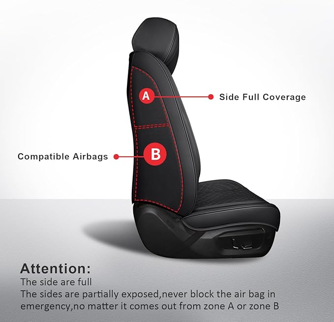 MIROZO Seat Covers Full Coverage,Waterproof Car Seat Covers Full Set Leather Car Seat Protector Automotive Seat Covers Univer