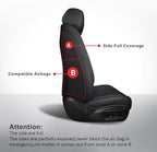 MIROZO Seat Covers Full Coverage,Waterproof Car Seat Covers Full Set Leather Car Seat Protector Automotive Seat Covers Univer