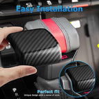 INTGET Gear Shift Knob Cover for 2022 2023 2024 2025 2026 Toyota Tundra Accessories Carbon Fiber Car Center Console Gear Shift Knob Trim Protector Gear Shifter Cover for Toyota Sequoia Accessories