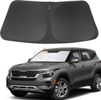 Front Windshield Sun Shade Foldable Car Front Window Sun Shade Windshield Shade Custom Fit for Kia Seltos 2021-2026 Block UV Rays Accessories Heat Keep Cooler