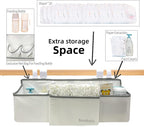 Hanging Baby Diaper Caddy, 3-in-1 Diaper Caddy Organizer Holder For Baby Crib, Nursery Organization Diaper Stacker Storage Fo
