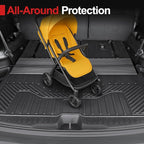 Cargo Mat Backrest Mat for 2016-2022 Honda Pilot 8 Passengers (No Elite Models), All Weather TPE Car Liner Car Mat for 2022 Honda Pilot Accessories