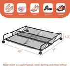 2 Pack Under Bed Shoes Storage + Plate Organizer