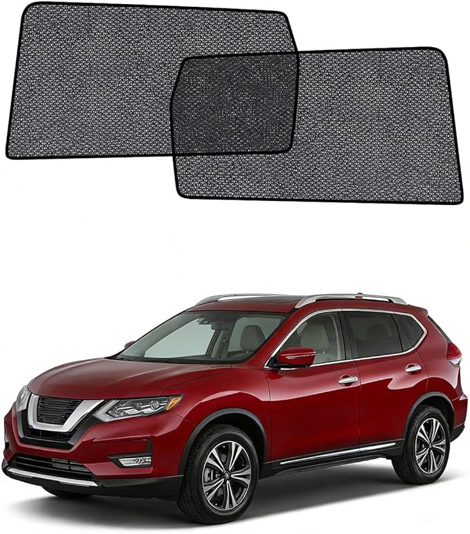 Car Window Shades for Nissan Rogue(2014-2020), 2-Pack Rear Window Sun Shades for Baby – Breathable Mesh, UV & Heat Blocker, Privacy Protection for Camping, Travel, Sleep & Nursing