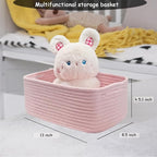 COMFY-HOMI 13" x 8.5" x 5.1"Storage Baskets for Organizing | Cotton Rope Woven Basket | Toy Storage Bin Box | Basket for Shel