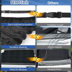 Car Window Shades(2 Pack)-Side Window Sun Shades, UV Protection Breathable Spandex Baby Window Covers, Universal Fit Most of Cars, Protect Privacy for Family (27.5"x57") Black