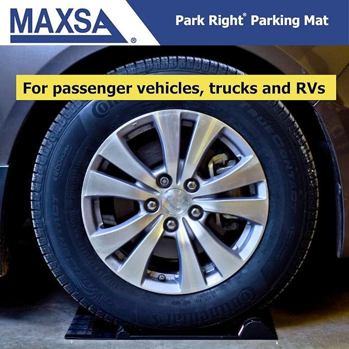 Maxsa 37356 Park Right 21" x 11" x 2" Parking Mat, Yellow