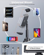 APPS2Car Tablet Holder for Car, Cup Holder Tablet Mount for Truck, Height Adjustable iPad Car Holder with 9.9" Wide Clamp for 4.7-13" iPad Pro Air Mini, Galaxy Tab, iPhone, Cell Phone