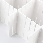 ZOENHOU 60 PCS 12.6 x 2.76 Inch White Drawer Dividers, Adjustable Premium Plastic Drawer Divider Organizers for Makeup Drawer