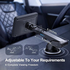 EWAY Suction Cup Mount for CarPlay Display, Backup Camera Monitor, Extended Arm with 360° Rotation, 4-Tab Bracket Replacement Dashboard Windshield Holder for 7-11" Apple Carplay, Android Auto Screens