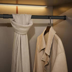 Closet Wardrobe Extender Rail Clothes Hanging Pole 16-25 Inches/ 23-39 "/ 33-59 in, Wall Mounted Tension Bar Support with Cap