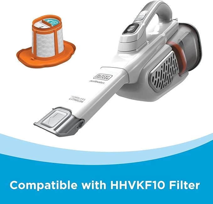 BLACK+DECKER Dust Buster Hand Held Vacuum Cordless Rechargeable, Portable Vacuum for Car, Extended Runtime, Powerful Suction,