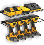 UNITEDPOWER Wall Mounted Drill Rack & Tool Shelf, Power Tool Organizer Holder, Heavy Duty Utility Storage Rack for Cordless, 