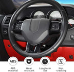 Linskip Steering Wheel Trim Compatible with Dodge Journey 2013-2022 & Charger/Challenger/Durango/Dart 2009-2014, Journey Steering Wheel Cover, Journey Interior Accessories 3Pcs(Black)