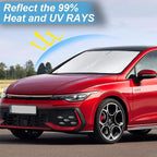 Sunshade for 2015-2023 2024 2025 Volkswagen Golf GTI e-Golf VW Golf R 4 Door Hatchback Accessories Front Window Shield Cover for Windshield Sun Visor