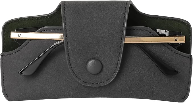 Car Sunglasses Holder for Car Visor Vegan Leather Auto Eyeglass Case with Clip Automotive Interior Visor Accessories