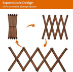 Homode Accordion Wall Hanger, Hat Rack for Wall, Wood Expandable Coat Rack, Vintage Accordian Peg Hooks Purse Organizer for H