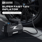 FADAKWALT Tire Inflator Portable Air Compressor, DC 12V Tire Air Pump with LED and 150PSI Digital Pressure Gauge, Portable Tire Inflator for Car Tires, Motorcycles, Bike, Ball (Silver)