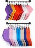 Hat Rack Wall Mount 24 Baseball Caps, Modern Metal Hook with 12 Clips and 12 Hooks Holder Storage Display for Closet Bedroom 