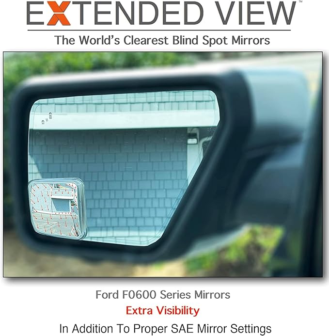 NXTGEN Custom Blind Spot Mirrors - Compatible With 2015-2020 Ford F150 13th Generation Factory Mirrors With BLIS | Extended View