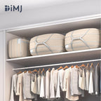 DIMJ Large Compression Comforter Storage Bag with Carry Handls, 100L Washable Blanket Storage Packing Totes, Space Saving Con