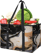 Reusable Grocery Bag Foldable Shopping Tote Bag with Handles Reusable Shopping Bags Large Kitchen Grocery Bags
