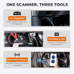 AUTOPHIX DM5900 OBD2 Scanner Diagnostic Tool for Engine, ABS, SRS, and Transmission, 12V Battery Health Test with Direct
