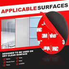 Double Sided Tape Heavy Duty 20PCS Adhesive Pads 1“ and 2” Squares Dots Rectangles Pack Strong Waterproof Mounting Tape for Dashboard Dash Cam Windshield Suction Cup Phone Holders Black