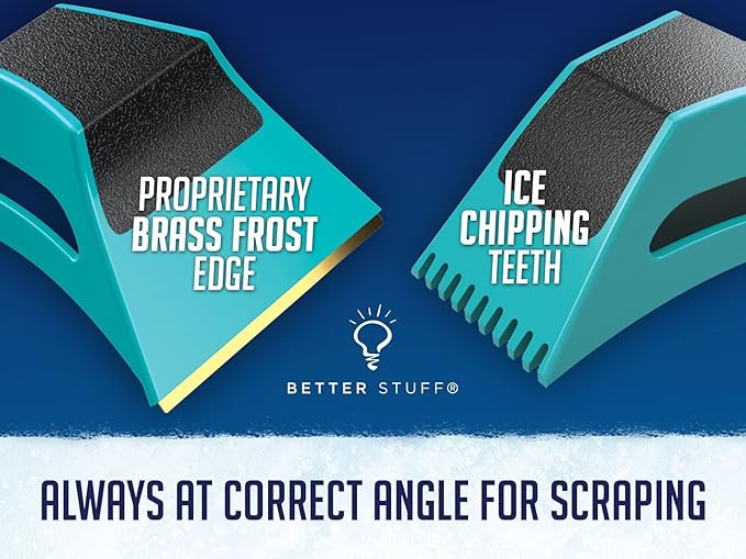 The Better Ice Scraper for Car Windshield | Fast, Efficient, Ergonomic | Magically Remove Ice and Frost from Auto Window | Patented Shape Shifting Technology | Durable Brass Edge | Compact | Pack of 2