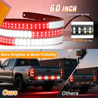 Nilight 60 Inch Emergency Strobe Light Strips with Controller, 384LED Flashing Warning Hazard Safety Rear Window Tailgate Lights for Truck Trailer Construction Plow Pickup Tow SUV Vehicles, Red White