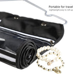 BB Brotrade Hanging Jewelry Organizer,Accessories Organizer,56 Zipper Pocket Organizer for Holding Jewelries (Black-Zipper)
