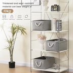 Large Storage Baskets- 15.7x11.8x8.26 inch Storage Bins for Shelves and Closet Organizing, Foldable Fabric Bin for Home Organ