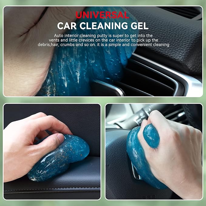 Auto Dynasty Car Cleaning Gel, 2024 Universal Auto Detailing Tools Car Interior Air Vent Dust Cleaner Slime Putty Jelly for P