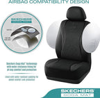 Skechers Car Seat Covers,Leather Seat Covers with GOGA Mat Technology,Waterproof Car Seat Covers Front Seats,Airbag Compatibl