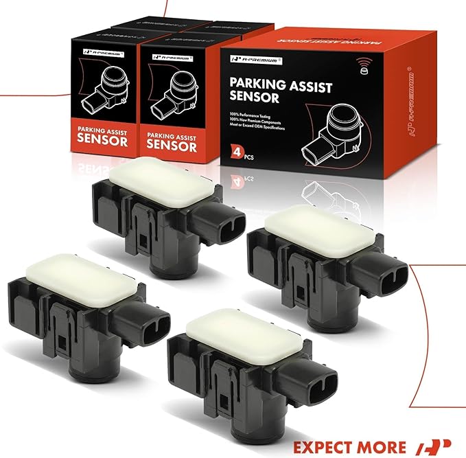 A-Premium 4-PC Reverse Backup Parking Assist Sensor Compatible with Lexus Models - ES300h 2016-2018, IS200t, IS300, IS350, NX
