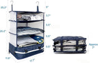 Grand Fusion Stow-N-Go Packing Organizer for Luggage, Portable Hanging Travel Shelves, Carry-On Closet, Hanging Packing Cubes