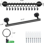 Lunies Hat Rack for Wall with 24 Hooks, Hat Organizer Holder for Baseball Caps, Cap Organizer Hanger, Hat Hanger for Closet, 