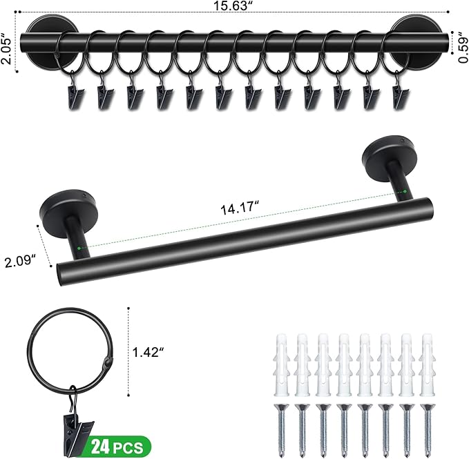 Lunies Hat Rack for Wall with 24 Hooks, Hat Organizer Holder for Baseball Caps, Cap Organizer Hanger, Hat Hanger for Closet, 