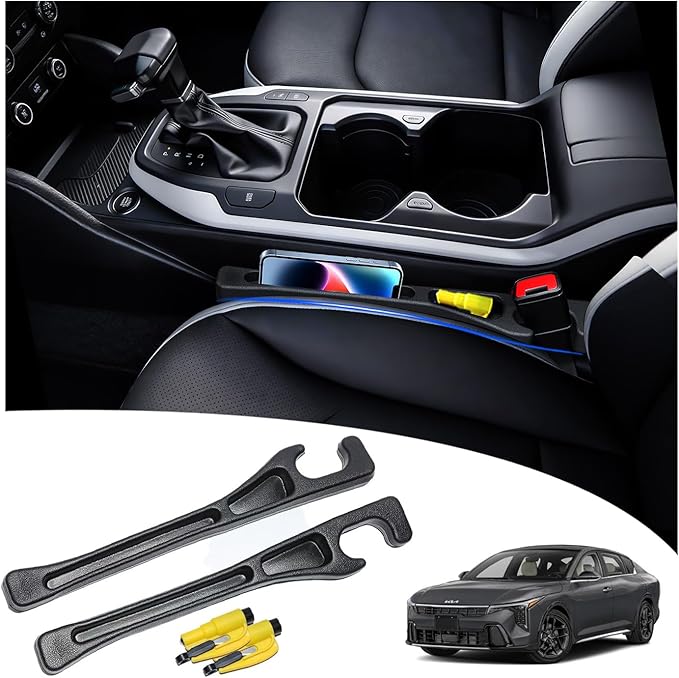 【Compatible with Kia K4 K5】 Seat Gap Filler,No Drop Seat Guard Compatible with Kia K4 K5,Drop Seat Guards for Cars(2Pcs),Emer