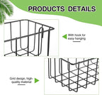 Yaocom 12 Pcs Wall Grid Hanging Basket Shelf Hooks Set bulk Grid Wall Accessories Includes 4 Basket 4 Wire Straight Shelf and