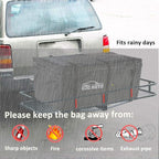 CZC AUTO Hitch Cargo Carrier Bag, 20 cu. ft Waterproof/Rainproof/Weatherproof Cargo Traveling Bag for Car Truck SUV Vans' Hitch Trays and Hitch Baskets, Safe Steady Durable Soft, Black