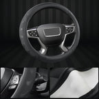 GIANT PANDA Steering Wheel Cover for GMC Sierra Acadia Terrain Yukon(Black-Standard Size)
