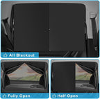 Ovege 2-Pack Magnetic Car Window Shades - Double Layer UV Protection for Side Windows | Privacy Sunshade Covers for Babies, Pets & Kids | Easy Install Car Curtains
