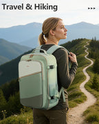 HOTOR Travel Backpack for Women – TSA-Friendly Travel Bag with Multiple Compartments & 3 Packing Cubes, Water-Resistant & Com