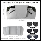 Car Sunglasses Holder for Car Visor Vegan Leather Auto Eyeglass Case with Clip Automotive Interior Visor Accessories