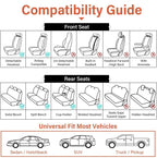 Coverado Car Seat Covers, Front Seat Cover, 2 Pack Waterproof Nappa Leather Seat Covers for Cars, Car Seat Protectors, Driver