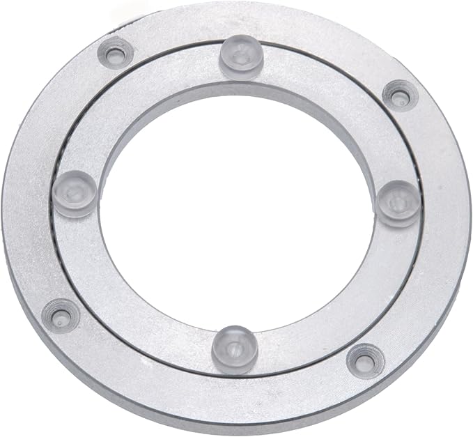 Aluminum Heavy Duty Lazy Susan Rotating Turntable Bearing Swivel Plate Hardware for Dining-Table (4 inch)