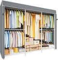 ULIFHOME E14C Pro Heavy Duty Closet Organizer System，Freestanding Clothing Racks for Hanging Clothes，Adjustable Garment Rack 